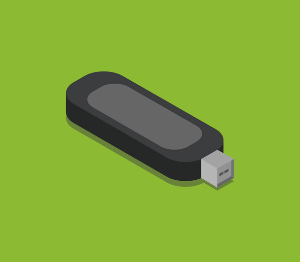ikona USB pero na bílém pozadí - Vektor, obrázek