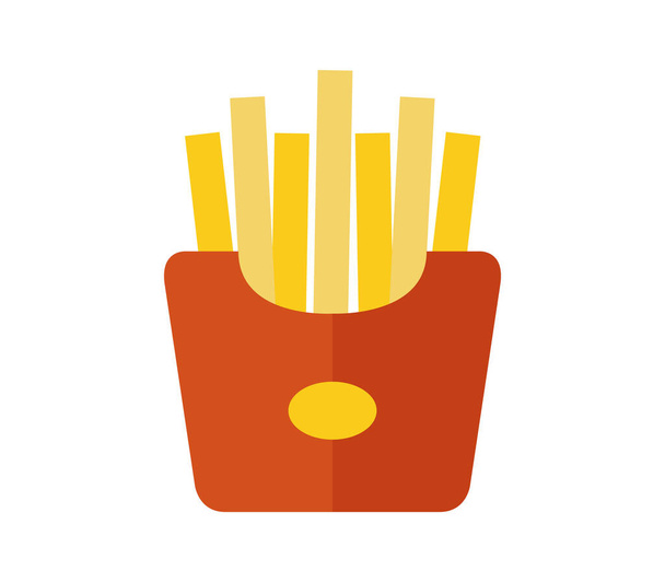 Hot Potato Chips Symbol auf weißem Hintergrund - Vektor, Bild
