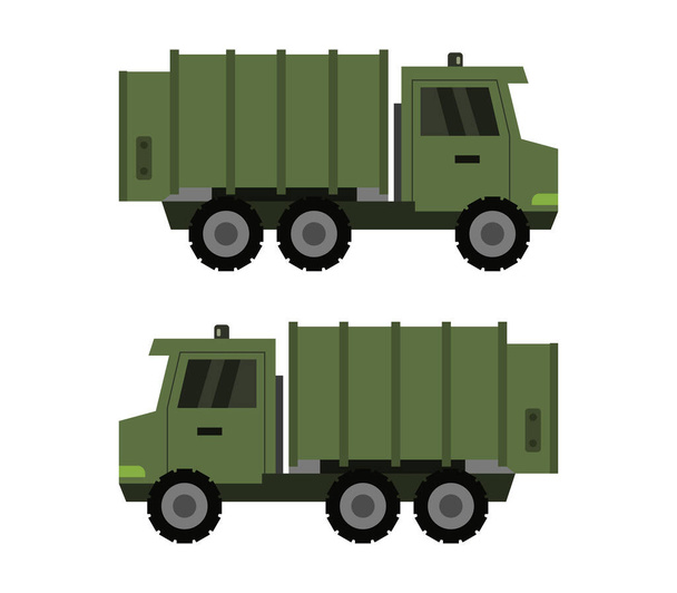icon garbage truck on a white background - Wektor, obraz