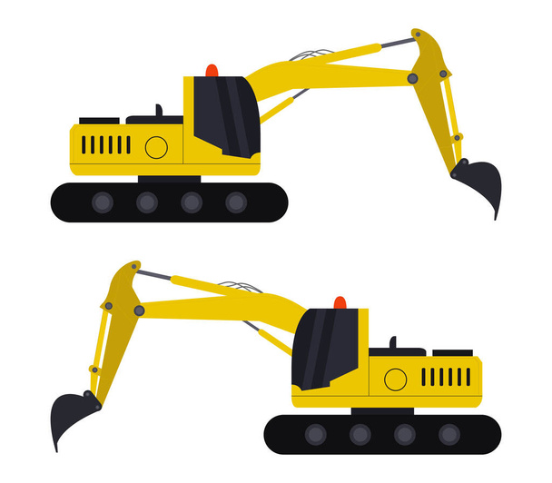 excavator illustration on  white background - Vector, Image