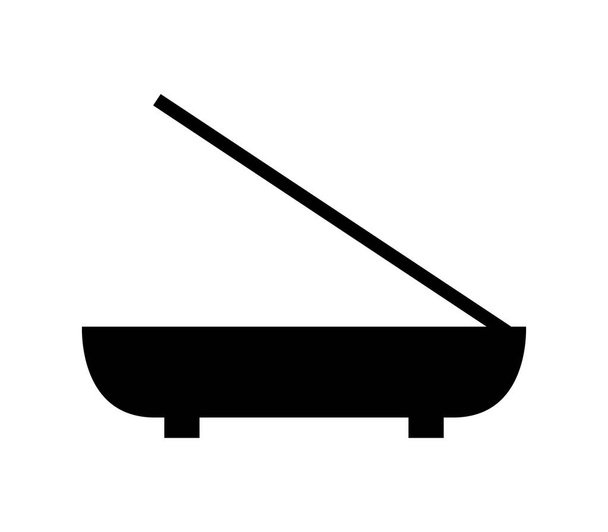 Scanner-Symbol auf weißem Hintergrund - Vektor, Bild