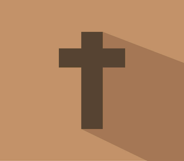 religious cross icon on a white background - Vector, Image
