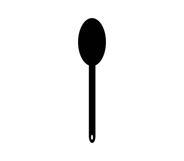 Spoon flat icon on white background, vector illustration  - Vector, Image