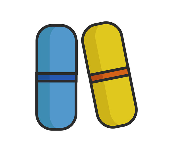 píldoras icono sobre fondo blanco
 - Vector, imagen