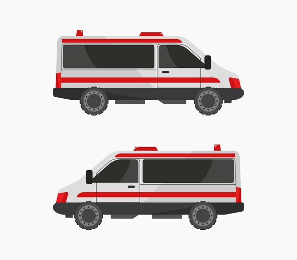 Ambulances flat icon, vector illustration - Vektori, kuva