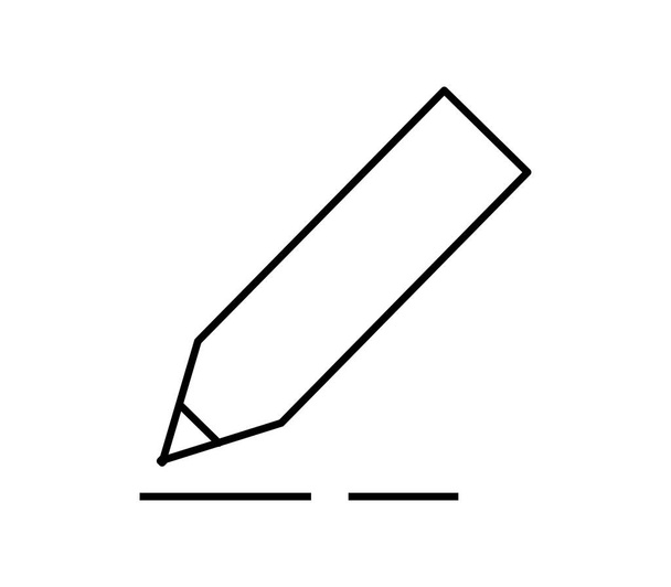 pencil icon on a white background - Vector, Image