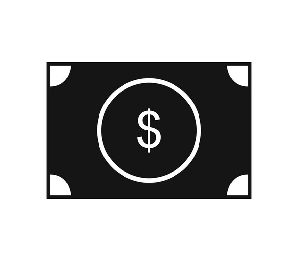 icône dollar sur fond blanc - Vecteur, image
