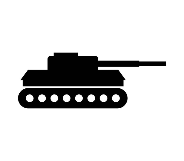 tank icon illustrated in vector on white background - Vector, Imagen