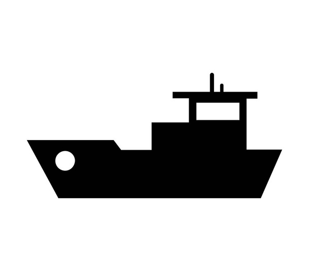 icono del barco ilustrado en vector sobre fondo blanco
 - Vector, Imagen