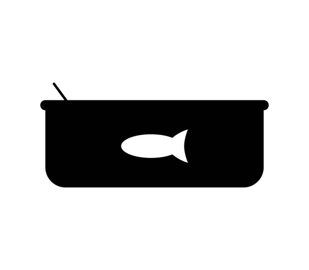 icono de la caja de atún sobre fondo blanco
 - Vector, imagen