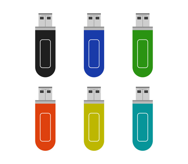 icône stylo USB sur fond blanc
 - Vecteur, image