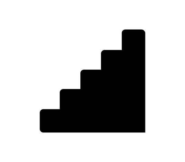 иконка лестницы на белом фоне
 - Вектор,изображение