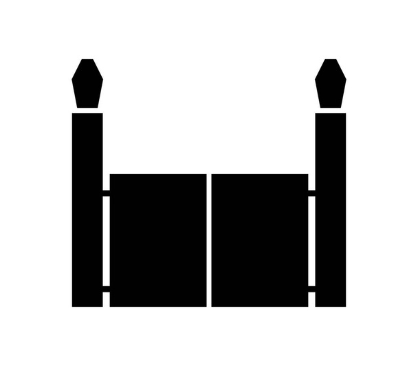 icône de la barrière sur fond blanc - Vecteur, image
