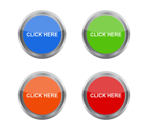 Web click button  vector illustration - Вектор,изображение