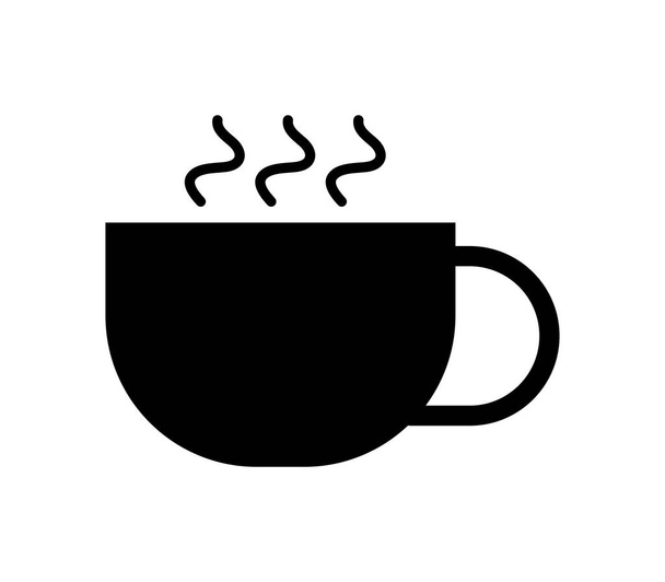 coffee cup icon on white background - Vector, Image