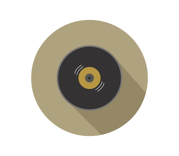 vinyl icoon op een witte achtergrond - Vector, afbeelding