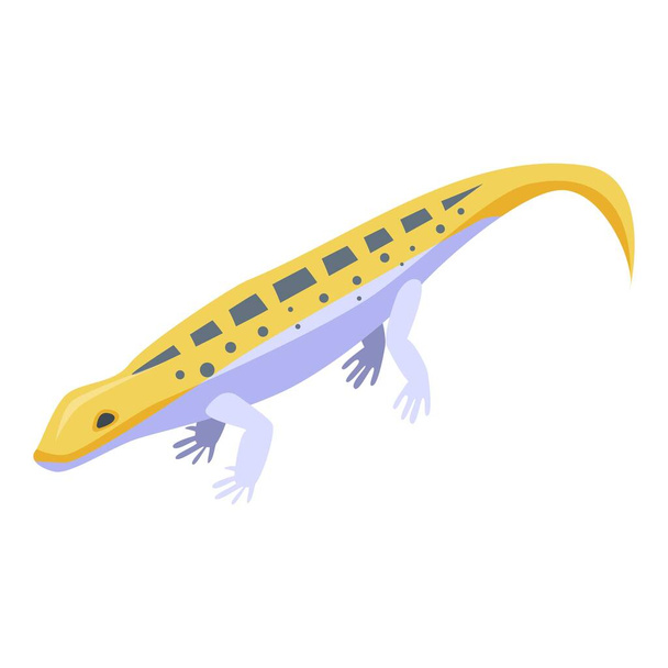 Yellow animal reptile icon, isometric style - Vektori, kuva