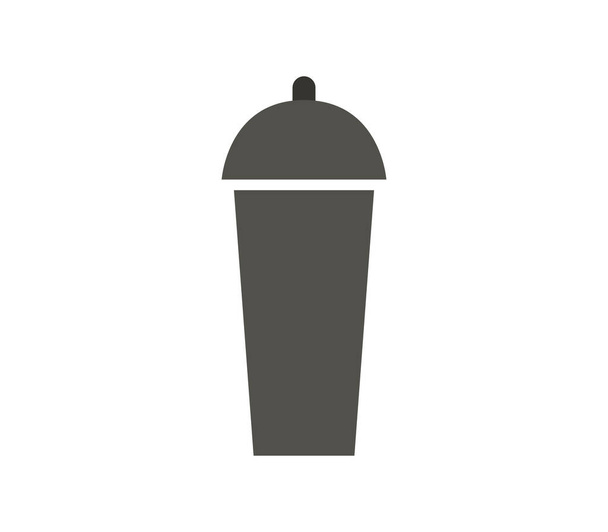 Значок коктейльного шейкера на белом фоне
 - Вектор,изображение
