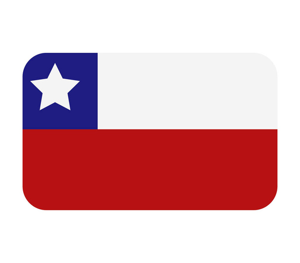 colorful texture of flag of chile - Vector, Image