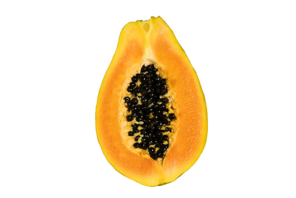 Delicious and ripe papaya isolated - Photo, Image