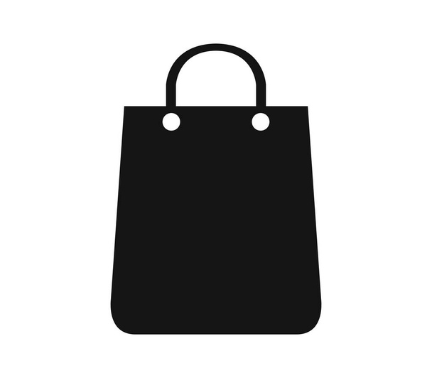 白い背景の上のショッピング バッグ アイコン - ベクター画像