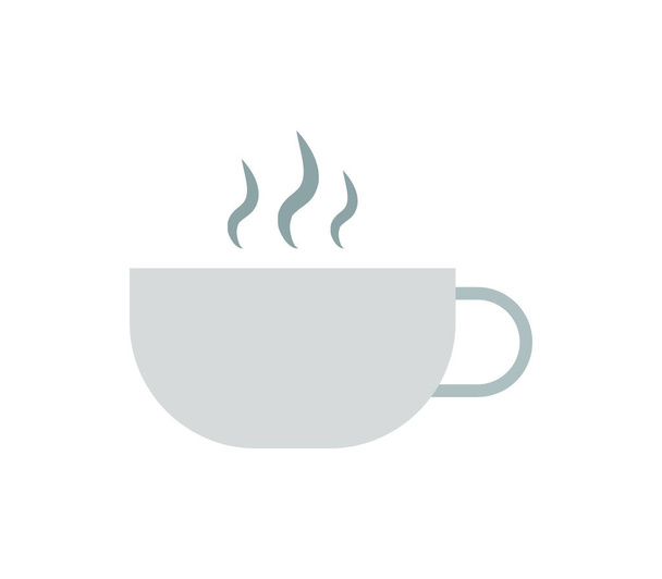 Koffiecup pictogram op witte achtergrond - Vector, afbeelding