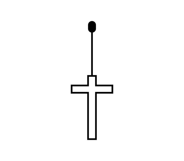 oorbel pictogram op witte achtergrond - Vector, afbeelding