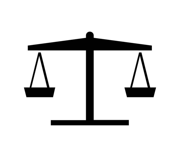 ícone de balança de peso ilustrado em vetor sobre fundo branco - Vetor, Imagem