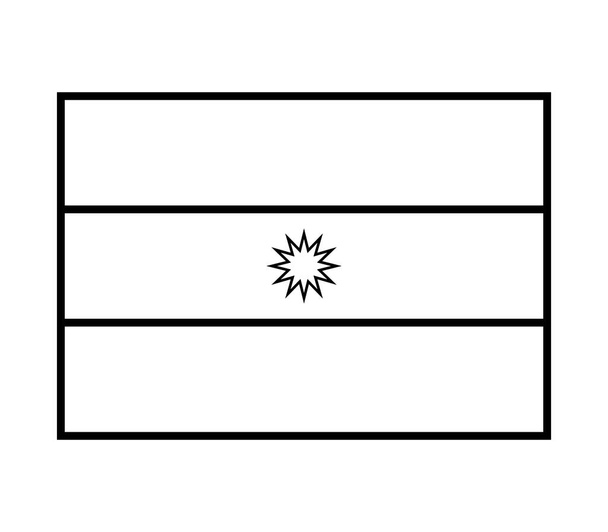 Bandera argentina sobre fondo blanco - Vector, Imagen