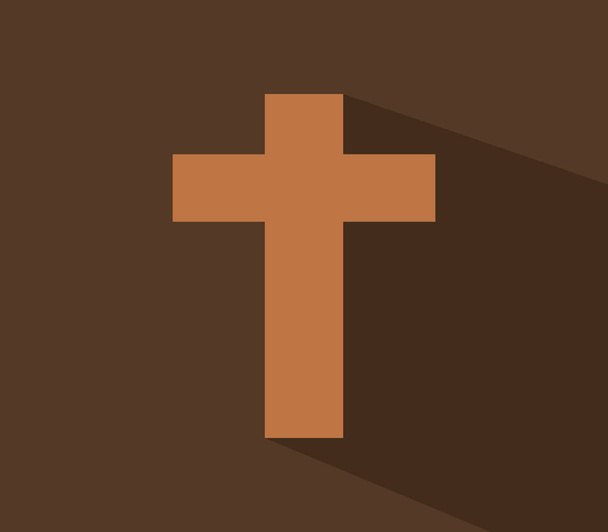 icona della croce religiosa su sfondo bianco - Vettoriali, immagini