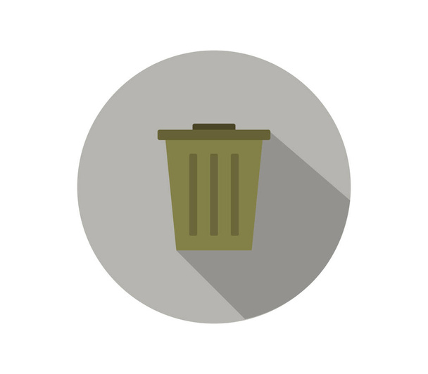 Mülleimer-Symbol auf weißem Hintergrund - Vektor, Bild