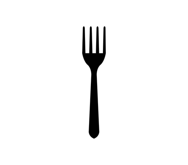 ícone de garfo ilustrado em vetor sobre fundo branco
 - Vetor, Imagem