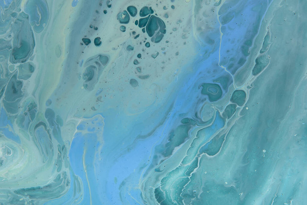 Aquamarine blue color smooth stains creating nature Pattern - Photo, Image