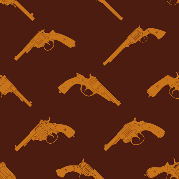 Seamless vector pattern with Revolvers - Vector, Image