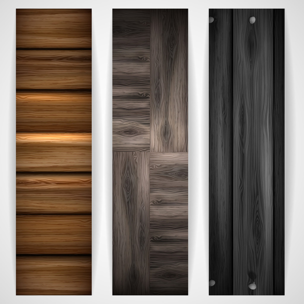 Wooden texture banner. - Vector, Image