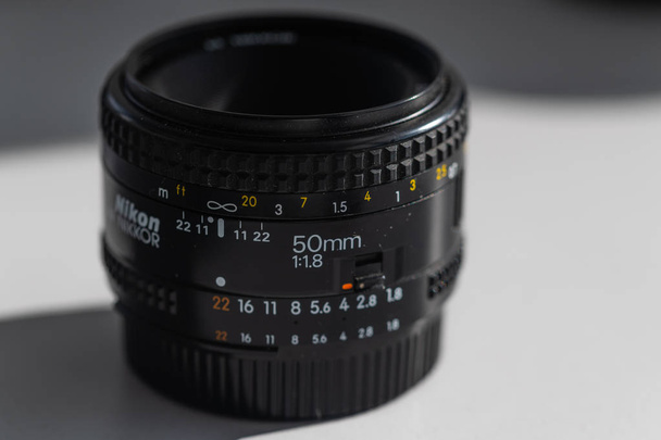 Detailed  pictures of two old focal lengths for digital SLR cameras - Photo, Image