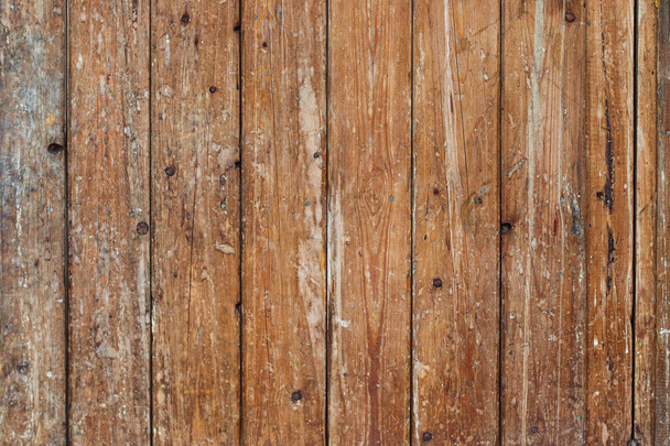 Old wood plank texture background. Vertical brown boards. Old wooden wall. - Photo, Image