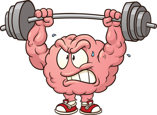 Gewichtheffen hersenen - Vector, afbeelding