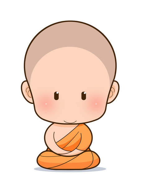 Caricature moine bouddhiste
 - Photo, image