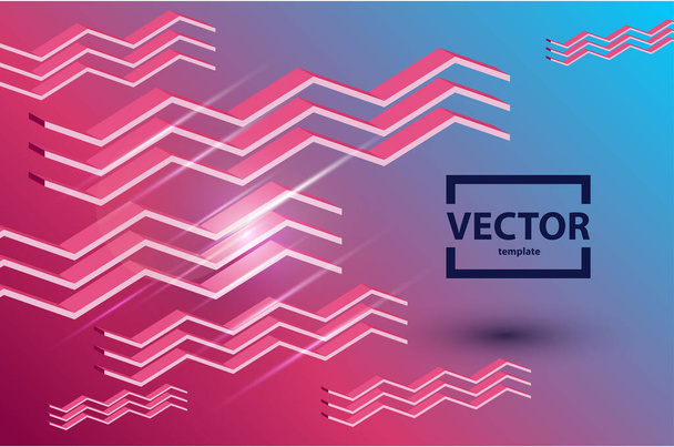 abstraktní světlá vektorová šablona s objemovými geometrickými číslicemi - Vektor, obrázek
