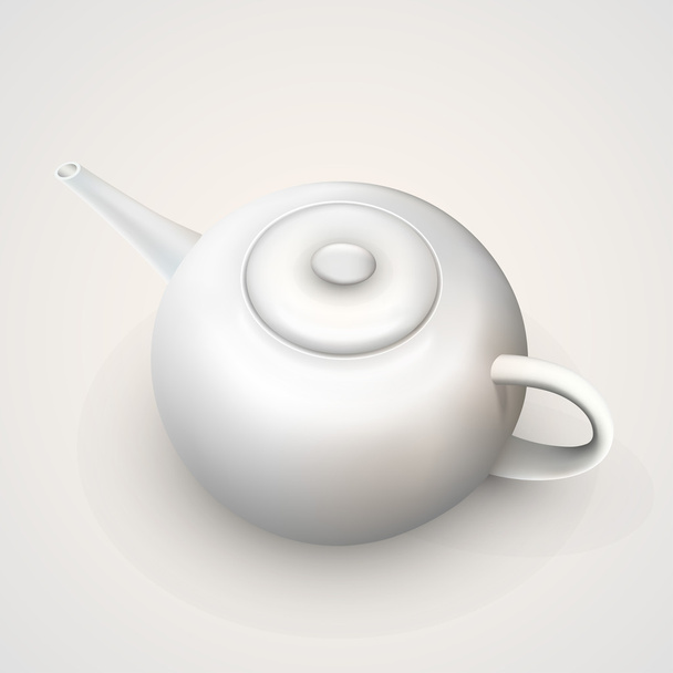 Bright white teapot - ベクター画像