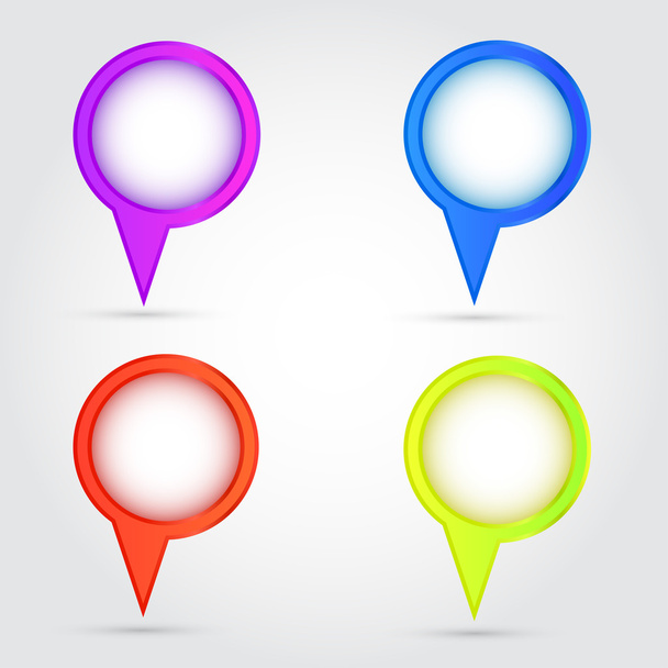 Mapping pins icon web 2.0 buttons. - ベクター画像
