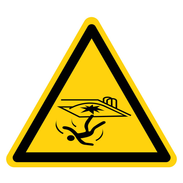 Sinal de Símbolo de Perigo de Queda Isolado em Fundo Branco, Ilustração de Vetor  - Vetor, Imagem