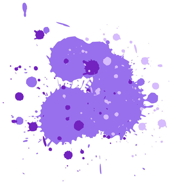 Aquarel plons in paars op witte achtergrond illustratie - Vector, afbeelding