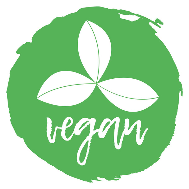 Vegan Free. Allergen food, green products icon and logo. Intolerance and allergy food. Concept black and simple vector illustration and isolated art. - Vektor, kép