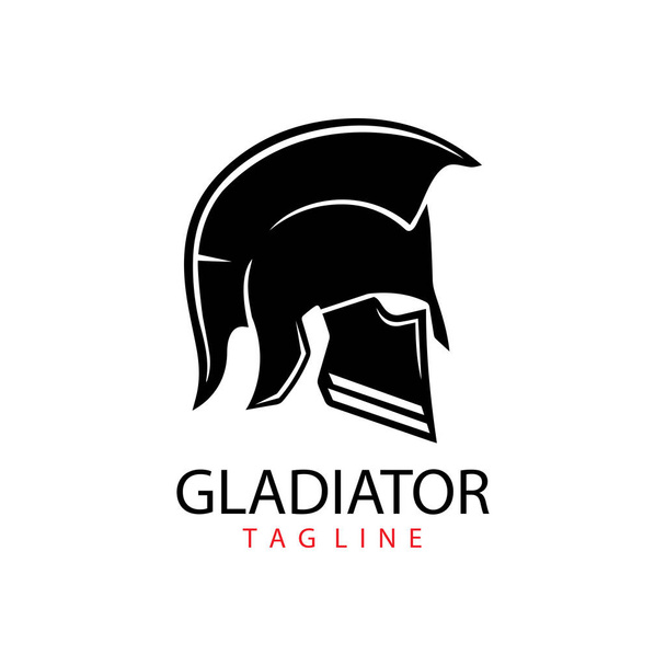 Маска гладіатора, шаблон логотипу спартанського шолома Векторний дизайн піктограми
 - Вектор, зображення