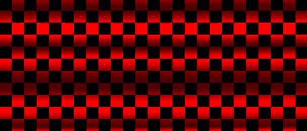 червоний і чорний картатий прапор для гоночного фону і текстури. 3d ілюстраційний банер. екстремальне співвідношення екрану
. - Фото, зображення
