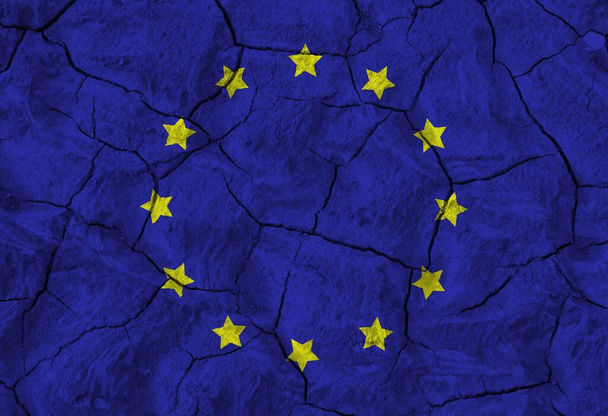 Цветной флаг текстуры Европы
 - Фото, изображение