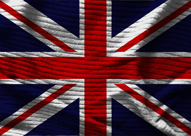 Textur der Flagge Großbritanniens - Foto, Bild