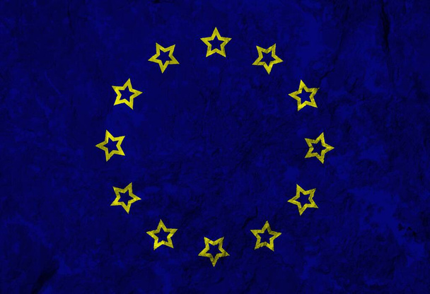 barevná vlajka evropské textury - Fotografie, Obrázek